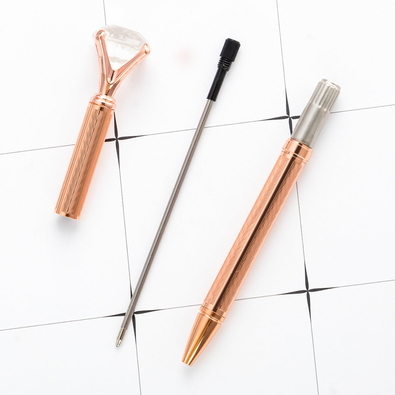 Whoelsale Pens Large Diamond Pens Office Stationery Crystal Pens Metal Ballpoint Pens